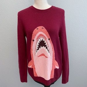 Coach Shark Print Pink Long Sleeve Sweater / M